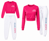 Women’s outfits Pink & White, included detachable visors.