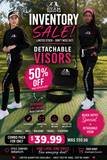 Women’s outfits Black, included detachable visors.