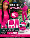 Women’s outfits Pink, included detachable visors.