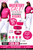 Women’s outfits Pink & White, included detachable visors.
