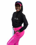 detachable visor pink and black