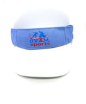 blue and white detachable visor
